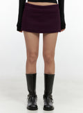 Low Waist Solid Mini Skirt CN405