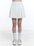 High-Waist Pleated Mini Skirt CU513