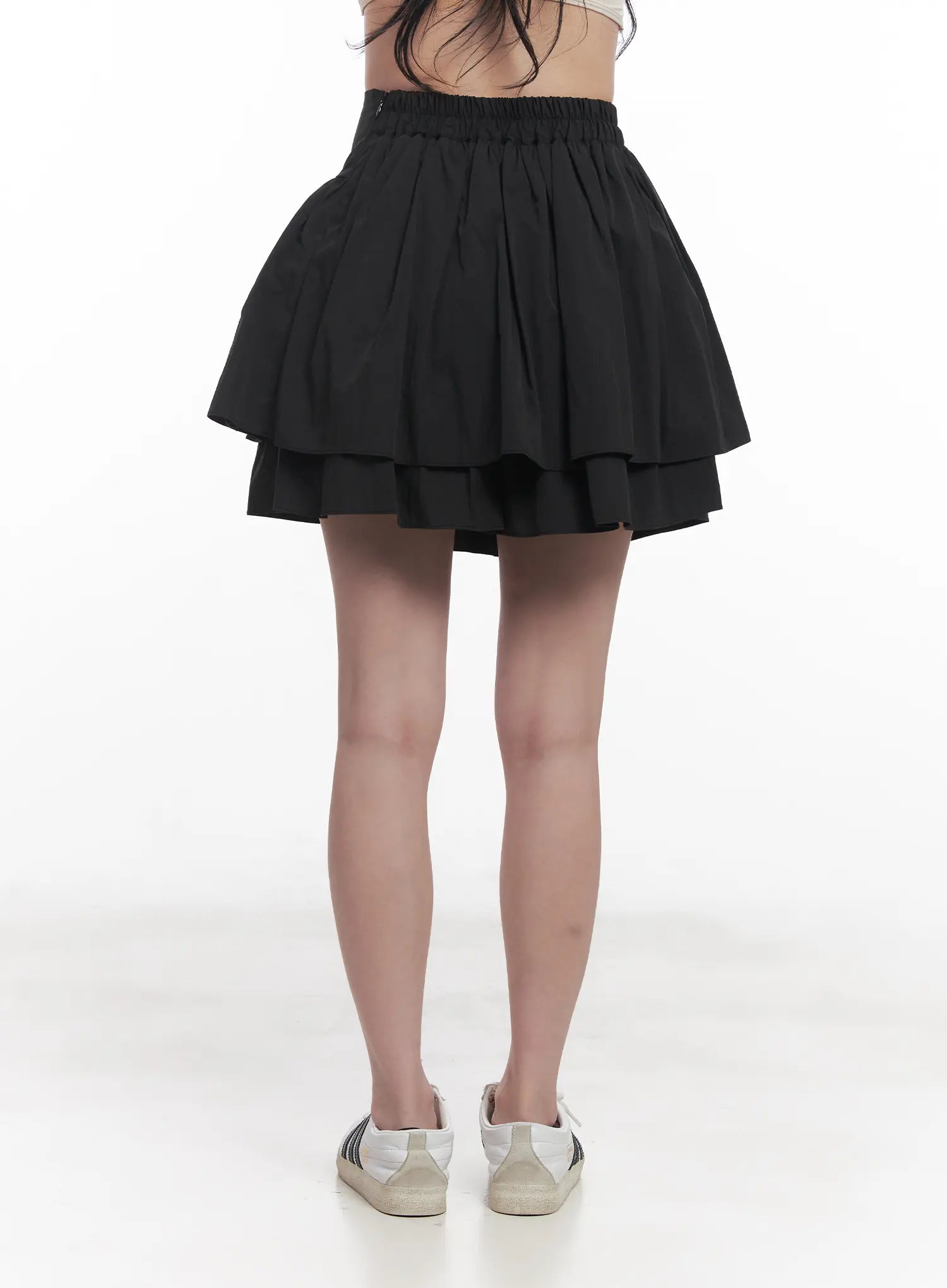 Shirred Ruffle Mini Skirt CU525