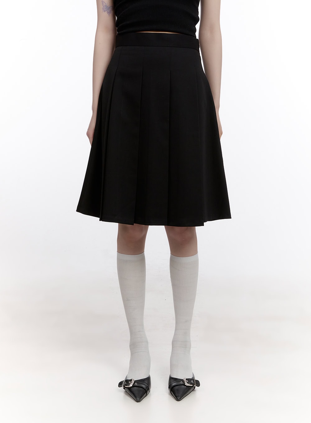 Classic Pleated Midi Skirt CF512