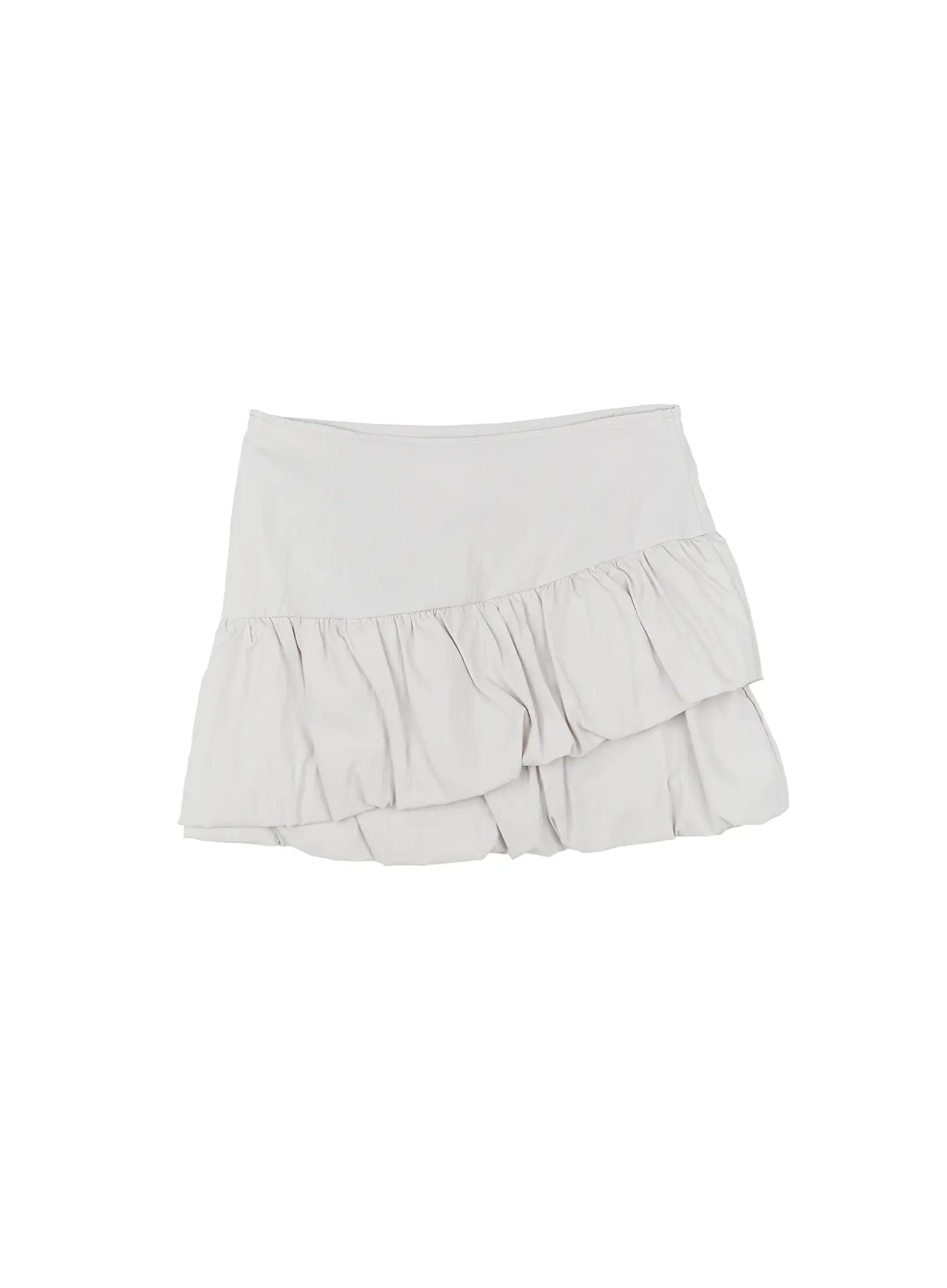 Asymmetric Shirred Mini Skirt CU518